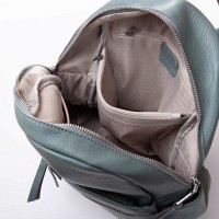 Женская кожаный рюкзак ALEX RAI 8635-9 l-green