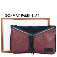Клатч из кожзаменителя LASKARA LK10202-bordauex-navy