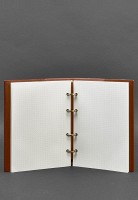 Кожаный блокнот на кольцах (софт-бук) BlankNote 9.0 с твердой коричневой обложкой - BN-SB-9-HARD-K