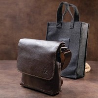 Мужская кожаная сумка через плечо Grande Pelle 11334