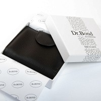 Женский кожаный кошелек Bright DR. BOND WS-36 black