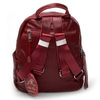 Женский кожаный рюкзак ALEX RAI 95517-9 bordo