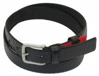 Мужской кожаный ремень под брюки Skipper 1040-35 черный 3,5 см