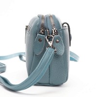Женский молодежный кожаный клатч ALEX RAI 88085 blue