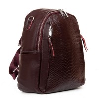 Женский кожаный рюкзак ALEX RAI 8907-9 bordo