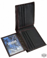 Мужской черный бумажник из кожзама TRAUM 7110-26