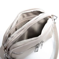 Женский молодежный кожаный клатч ALEX RAI 6088 beige