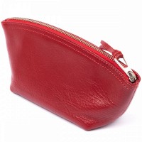 Женская кожаная косметичка Amelin GRANDE PELLE 11303 Красная