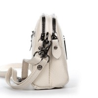 Женский молодежный кожаный клатч ALEX RAI 99101 white