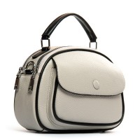 Женский молодежный кожаный клатч ALEX RAI 29052 pale grey