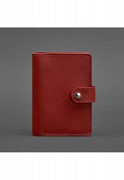 Кожаная обложка для паспорта  3.0 красная BN-OP-3-RED