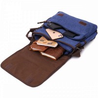 Мужская тканевая сумка через плечо для ноутбука 13" Vintage 22203 