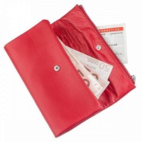 Женский красный кошелёк из натуральной кожи ST Leather 20091