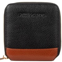 Женский кожаный кошелек SMITH CANOVA FUL-26803-black-tan