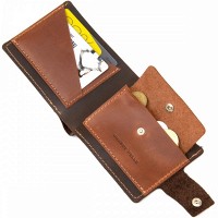 Мужской кожаный кошелек GRANDE PELLE 11460 Коричневый