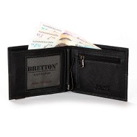 Мужской кожаный зажим для купюр BE BRETTON 208G-L1 black