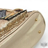 Женский золотой рюкзак 0883