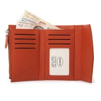 Женский кожаный кошелек Classik  DR. BOND WN-23-18 orange