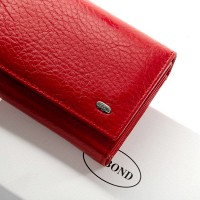 Женский кожаный красный кошелек Classik dr.Bond W46 red