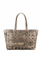 Кожаная плетеная женская сумка BlankNote Пазл Xl темно-коричневая Crazy Horse - BN-BAG-34-O