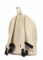 Стильный городской кожаный рюкзак Poolparty backpack-leather-beige