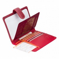 Кожаная обложка для паспорта Visconti rb75 red m