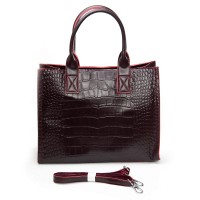 Женская кожаная сумка через плечо ALEX RAI 8804 bordo