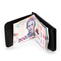 Мужской кожаный зажим для купюр BE BRETTON 168-L27 black