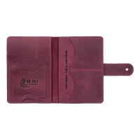 Обложка для паспорта из кожи Hi Art «Buta Art» PB-02/1 Shabby Plum