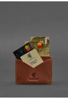 Женская кожаная визитница 5.0 светло-коричневая Crazy Horse BN-KK-5-K-KR