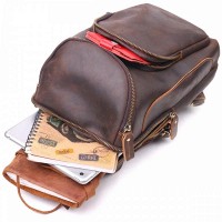 Мужская кожаная сумка-слинг Vintage 21303 