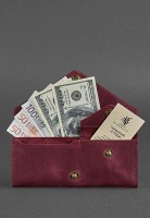 Кожаный женский кошелек BlankNote Керри 1.0 виноград bn-w-1-vin-kr