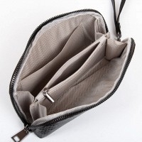 Женская кожаная косметичка Cosmetic 60095-1 black