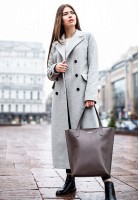Кожаная женская сумка BlankNote  D.D. темно-бежевая - BN-BAG-17-BEIGE 