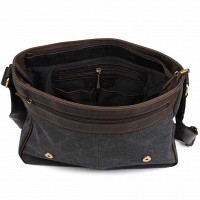 Мужская сумка через плечо из кожи и ткани TARWA RCg-7022-3md