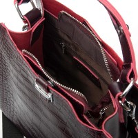 Женская кожаная сумка через плечо ALEX RAI 9701 bordo