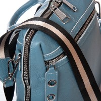 Женская кожаный рюкзак ALEX RAI 8781-9 blue