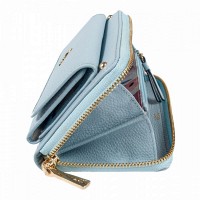 Английский женский кожаный кошелек Ashwood J54 WINTER SKY (Зимнее небо)