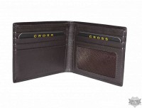 Мужское кожаное коричневое портмоне CROSS INSIGNIA AC248366B-2