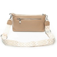 Женский молодежный кожаный клатч ALEX RAI 3092-1 beige