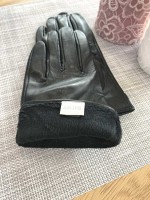 Женские кожаные перчатки Shust Gloves чёрные 747s1 S