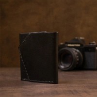 Мужской кожаный кошелек GRANDE PELLE 11336 Черный