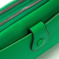 Женский молодежный кожаный клатч ALEX RAI 88085 l.green