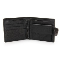 Мужской кожаный кошелек с зажимом для купюр BE BRETTON 208-L0613 black mix