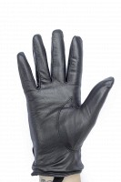 Перчатки женские чёрные кожаные 742s2 M Shust Gloves