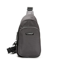 Мужская тканевая сумка-слинг Lanpad 63744 gray