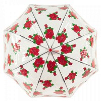 Женский механический зонт-трость Fulton L042 Birdcage-2 Tattoo Rose (Тату из роз)