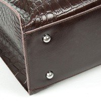 Женская кожаная сумка ALEX RAI 1564 brown croco