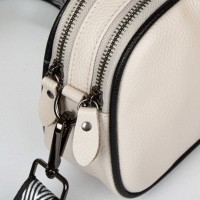 Молодежный клатч из кожи ALEX RAI 88089 white
