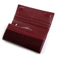 Женский кожаный лаковый кошелек SERGIO TORRETTI FEW1-V-2 wine red